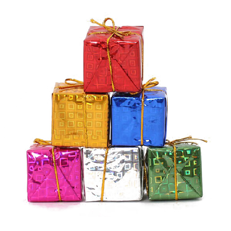 Christmas bubble small gift bag laser gift bag Christmas tree decorations pendant color gift bag multi-specification optional