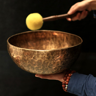 Wholesale Nepal Handmade Psalm Bowl Yoga Meditation Buddha Tone Bowl Tibet Psalm Bowl Pure Copper Tone Healing Bowl Copper Chime Ornaments