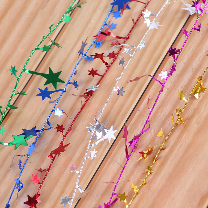 7.5 m Stars Wire Christmas Tree Decorations Accessories Christmas Decorations Christmas Color Strip Christmas Wire Five Stars_voghion.com