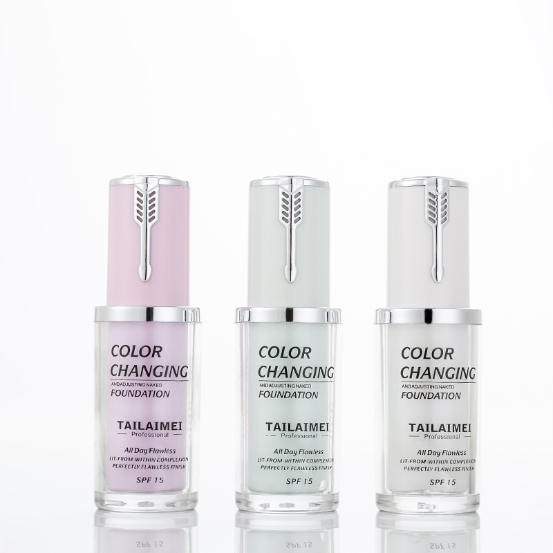 Taleme TLM White Green purple temperature change foundation brightening concealer high light lasting not easy to fade classic domestic products