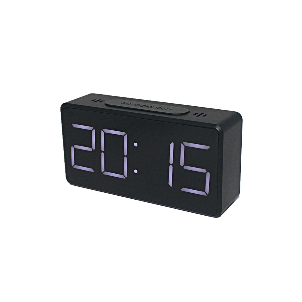 2019 New cross-border supply simple electronic clock LED alarm clock bedside clock student alarm clock mirror clock 8039