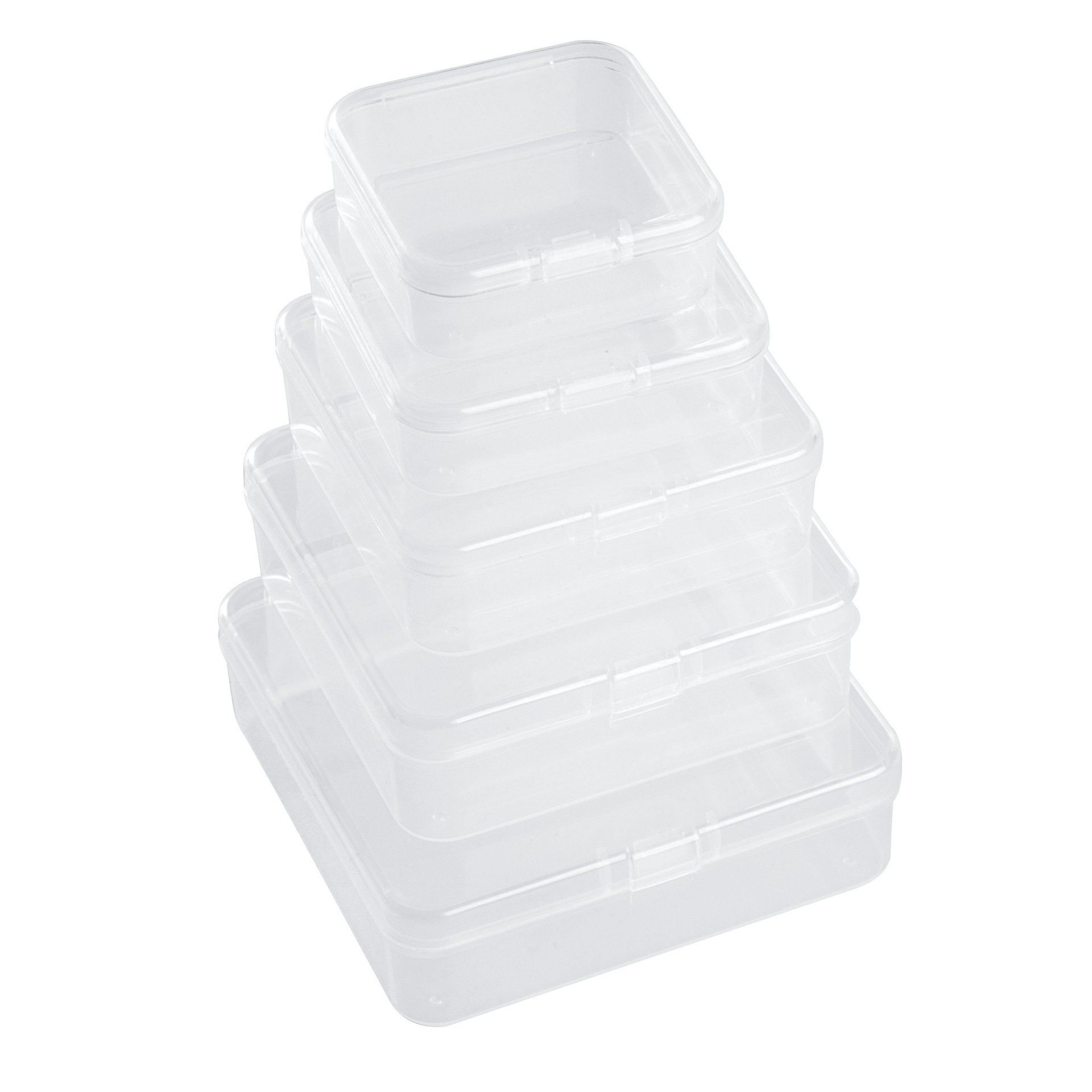 Square Transparent Plastic Empty Box Storage Box Powder Box Plastic Box Component Box Jewelry Box Headset Parts Box