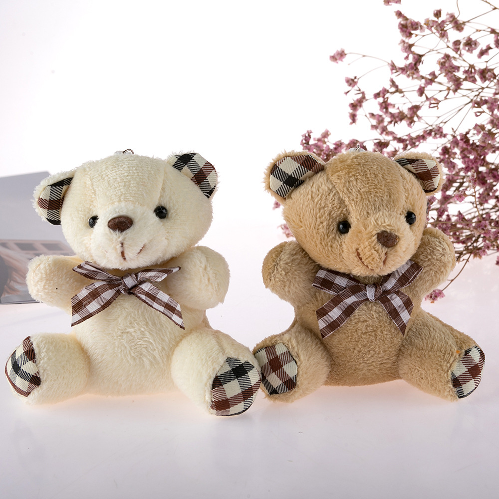 Cute Little Bear Keychain Girl's Bag Pendant Bow Tie Little Bear Pendant Little Bear Doll Wedding Throw
