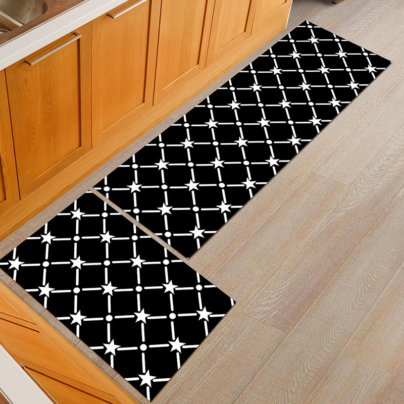 (Factory Goods) Kitchen Floor Mat Bathroom Door Mat Bedroom Bedside Blanket Balcony Carpet Machine Washable Customizable