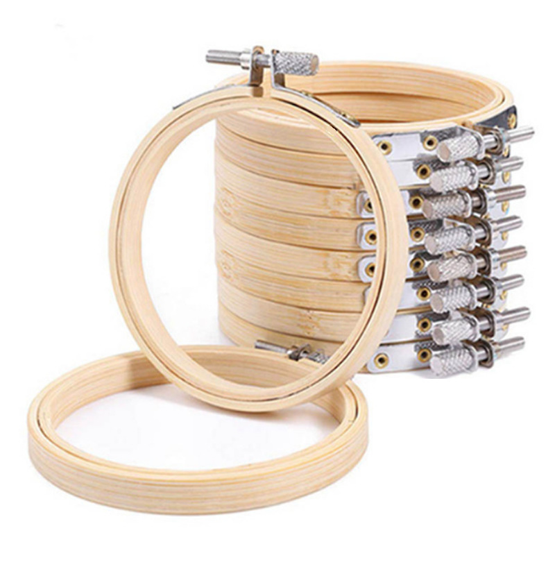 Embroidery stretch certification fan bamboo embroidery ring cross stitch DIY embroidery bamboo ring bamboo stretch bamboo embroidery ring wedding bamboo embroidery stretch