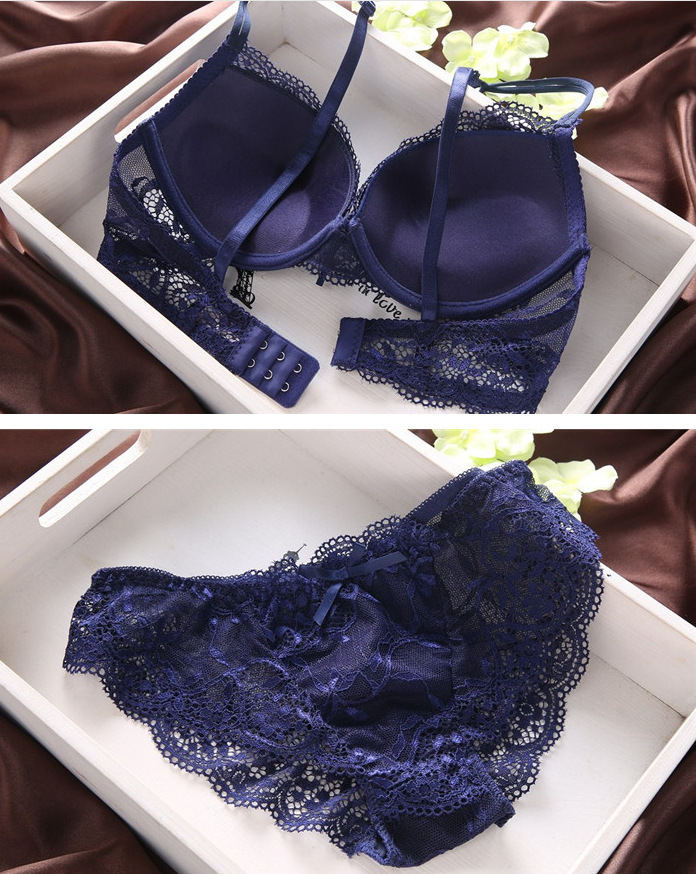 Japanese sexy lace bra foreign trade cross-border European and American push-up women's underwear set manufacturer direct sales and distribution