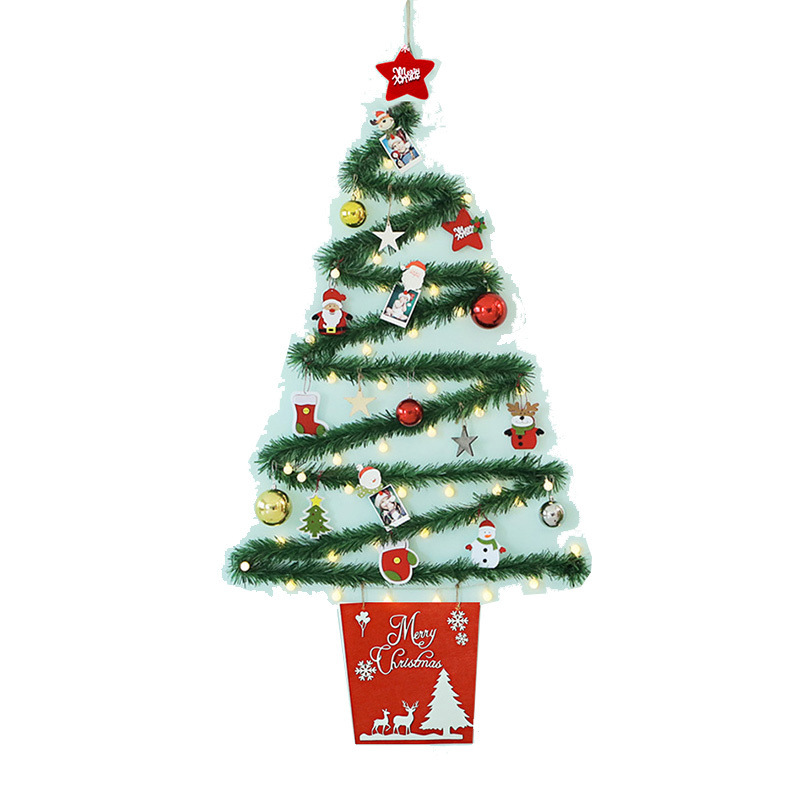[Spot Quick Hair] Christmas Creative Wall Tree with Light DIY Christmas Hanging Tree Christmas Decorations
