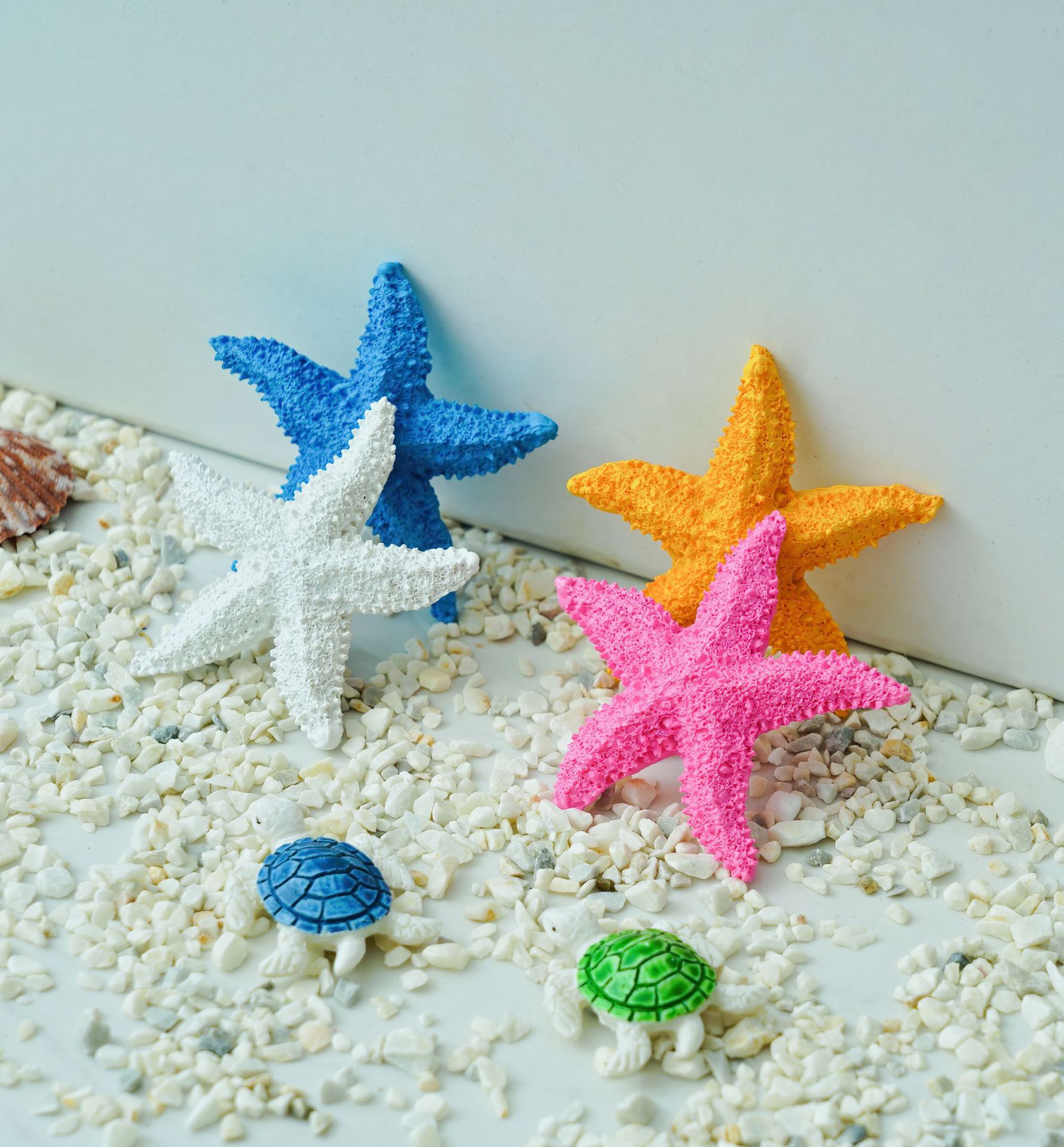 Mediterranean decoration style resin starfish ocean home fish tank decoration shooting props mini starfish 7.5