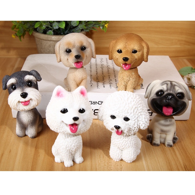 Car shake head dog ornaments car decoration car accessories resin crafts doll dog copyright genuine cute pet dog