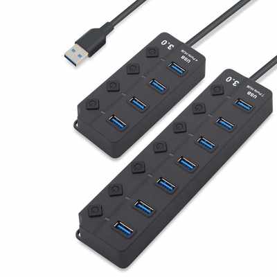 usb3.0 hub high-speed 7-Port one-to-seven extender hub independent key switch USBhub splitter