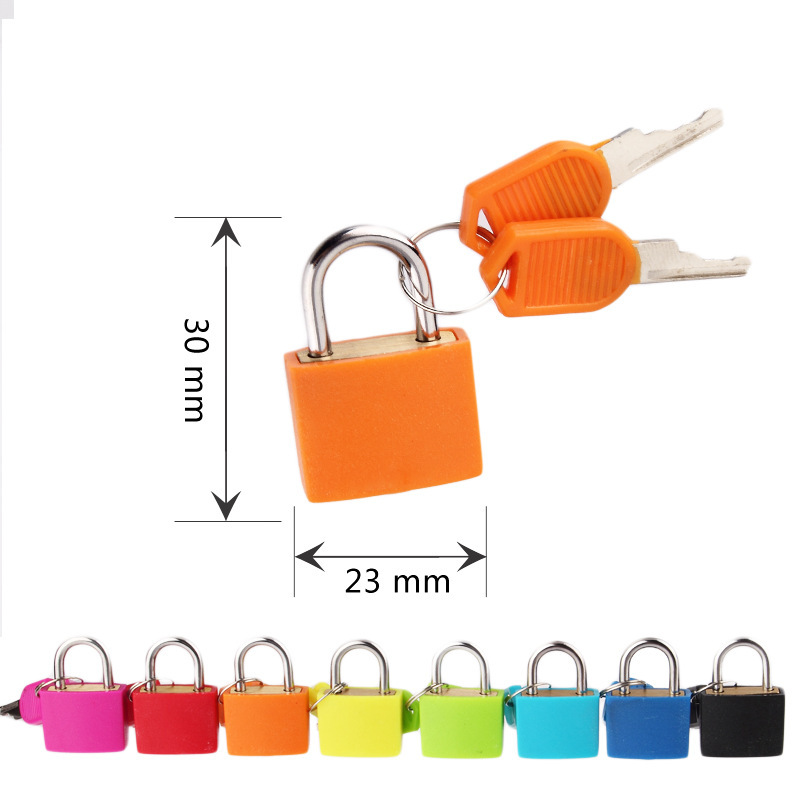 22mm small copper lock cute padlock metal mini lock luggage lock anti-theft travel cabinet lock