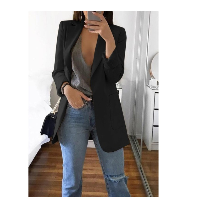 AliExpress wish Amazon 2022 European and American explosions fashion lapel slim cardigan temperament suit jacket women