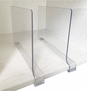 Factory direct L-type clothes partition book partition copy classification partition transparent crystal version wholesale