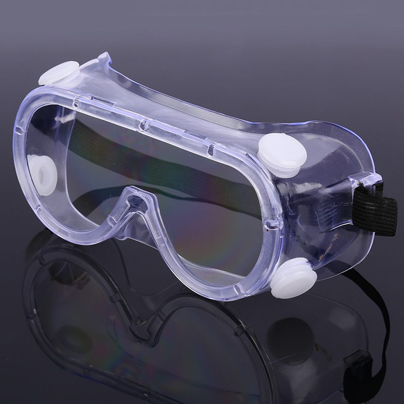 PC four beads large goggles protective glasses dustproof dustproof windproof chemical laboratory splash-proof labor protection goggles