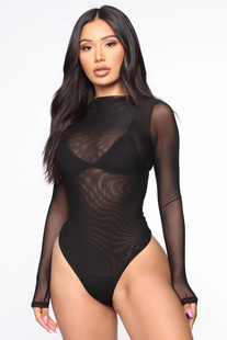 Factory direct selling 2019 Europe and the United States best-selling sexy underwear lace eyelash lace sexy suspenders nightgown 150