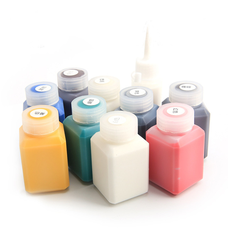 DIY leather edge sealing matte edge oil thinner 60ml sealed bottle black and white brown red blue yellow edge oil