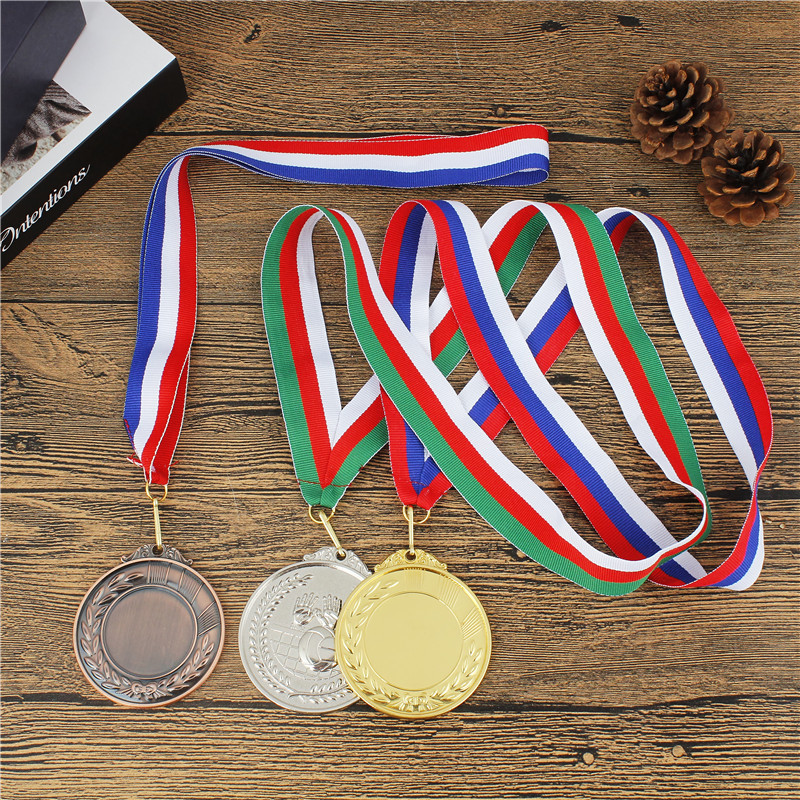 Spot sewing triangle red White blue medal lanyard colorful multi-color ribbon thermal transfer polyester lanyard lanyard