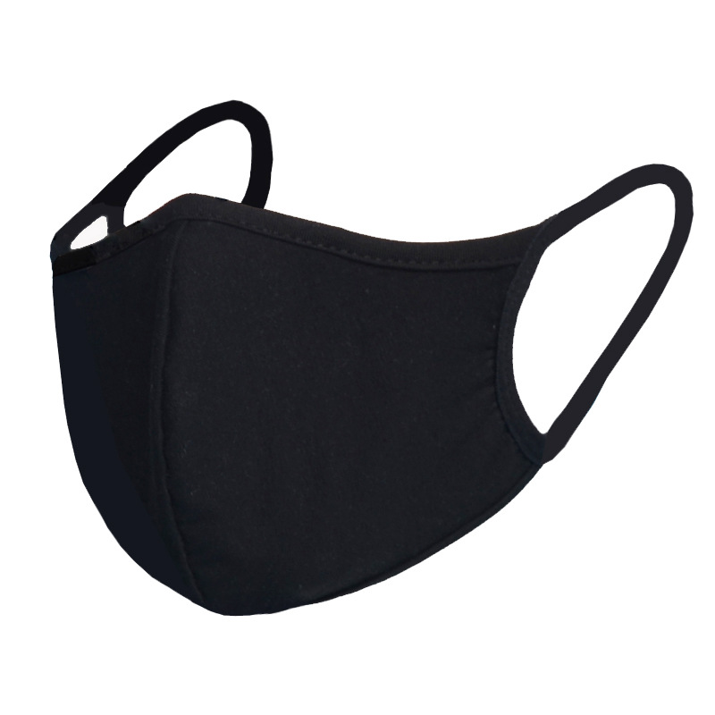 Autumn and winter warm black cotton mask three-dimensional personality fashion fashion printing men's and women's thick dustproof breathable Outdoor
