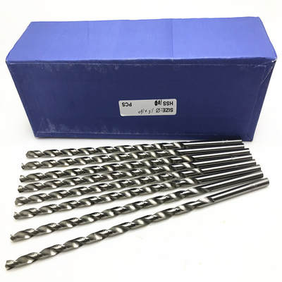 Mien lengthen drill hss long twist drill high speed steel straight shank drill 160/200/250/300mm wholesale