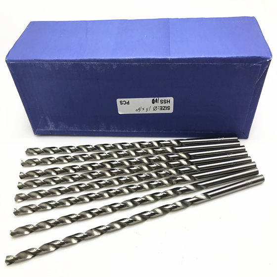 Mien lengthen drill hss long twist drill high speed steel straight shank drill 160/200/250/300mm wholesale