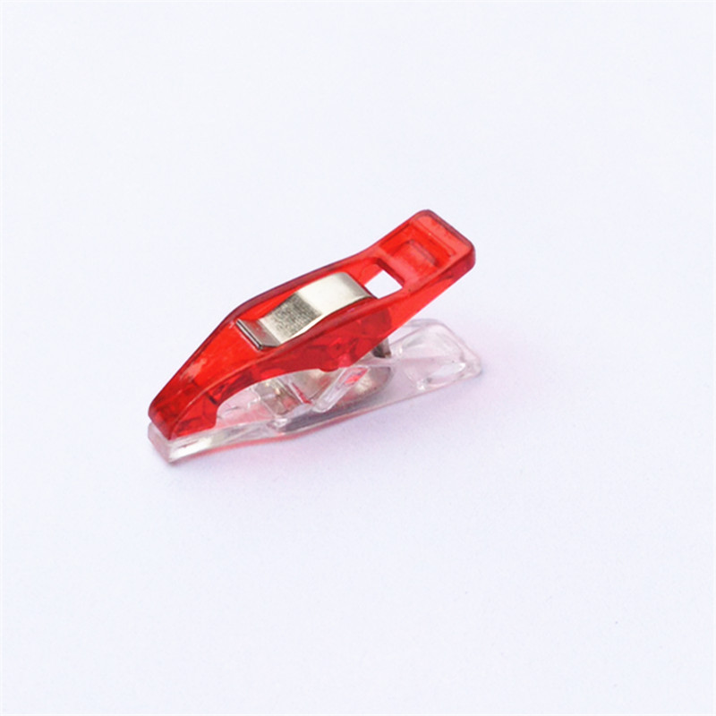 Cross-border exclusive for axe patchwork sewing pointed white red edge 2.7*0.7*1.5 fixed color plastic clip