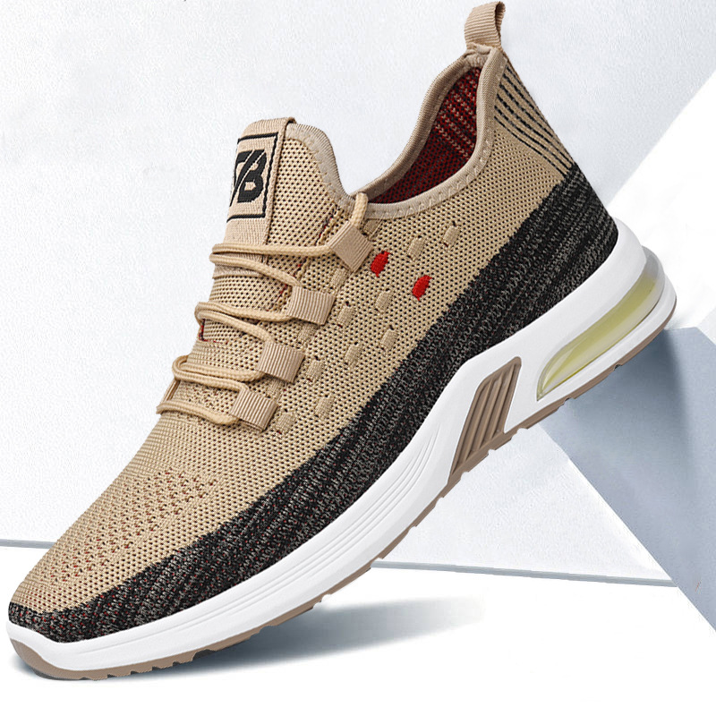 2023 Carnival Season Flying Weaving Men's Shoes New Spring and Autumn Men's Running Shoes Breathable Leisure Travel Shoes Wind Break