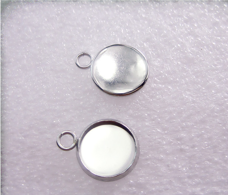 ラウンドベースペンダントアクセサリーdiyステンレスアクセサリー6-35mmペンダントネックレスブレスレット時間宝石ベース|undefined