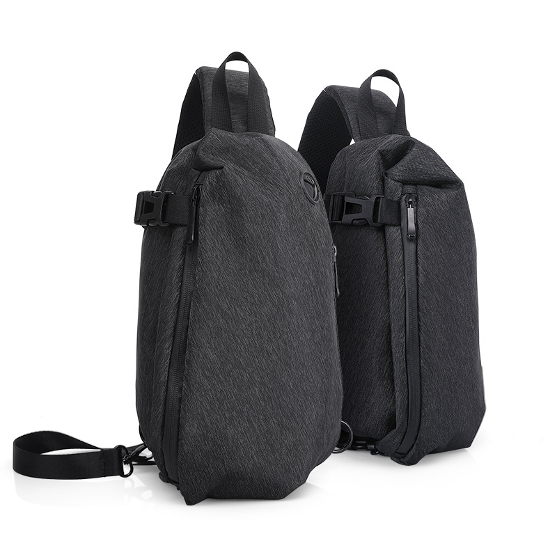 Spot New Men's Chest Bag Korean Casual Men's Shoulder Bag Waterproof Oxford Cloth Chest Bag Outdoor Chest Satchel