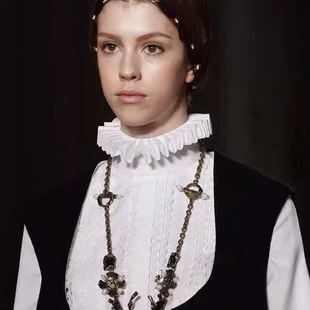 Cross-border beautiful ribbon bow mesh false collar studio shooting props Europe and America Amazon