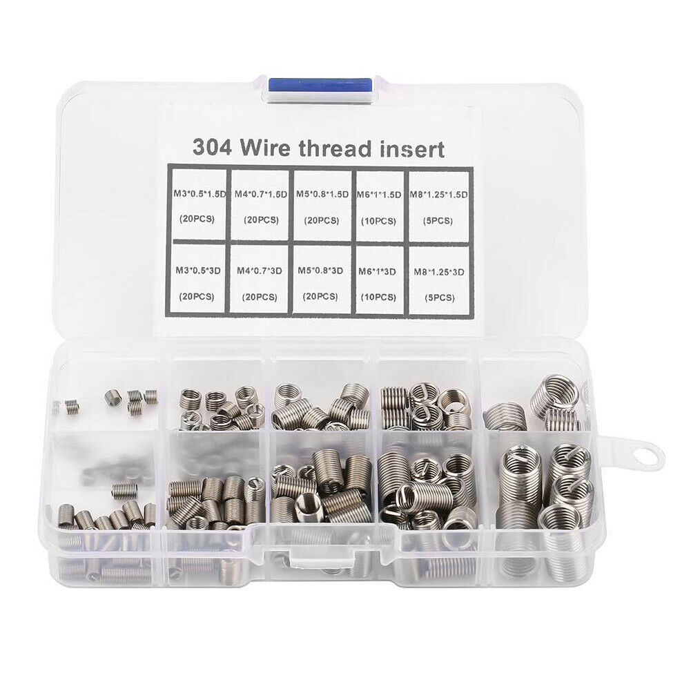 150PCs 304 stainless steel M3/M4/M5/M6/M8 Helicoil thread repair kit