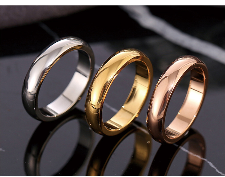 Europa e Stati Uniti stile caldo semplice titanio acciaio versione larga lucido semplice anello anello amanti anello indice dito acciaio inossidabile personalizzato_voghion.com