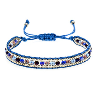 Cross-border source hand-woven hand rope vintage ethnic style jewelry Venetian chain diamond bracelet mixed hand jewelry