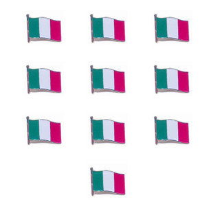 Wholesale Italian flag brooch iron butterfly buckle paint badge clothing collar pin Italy flag p
