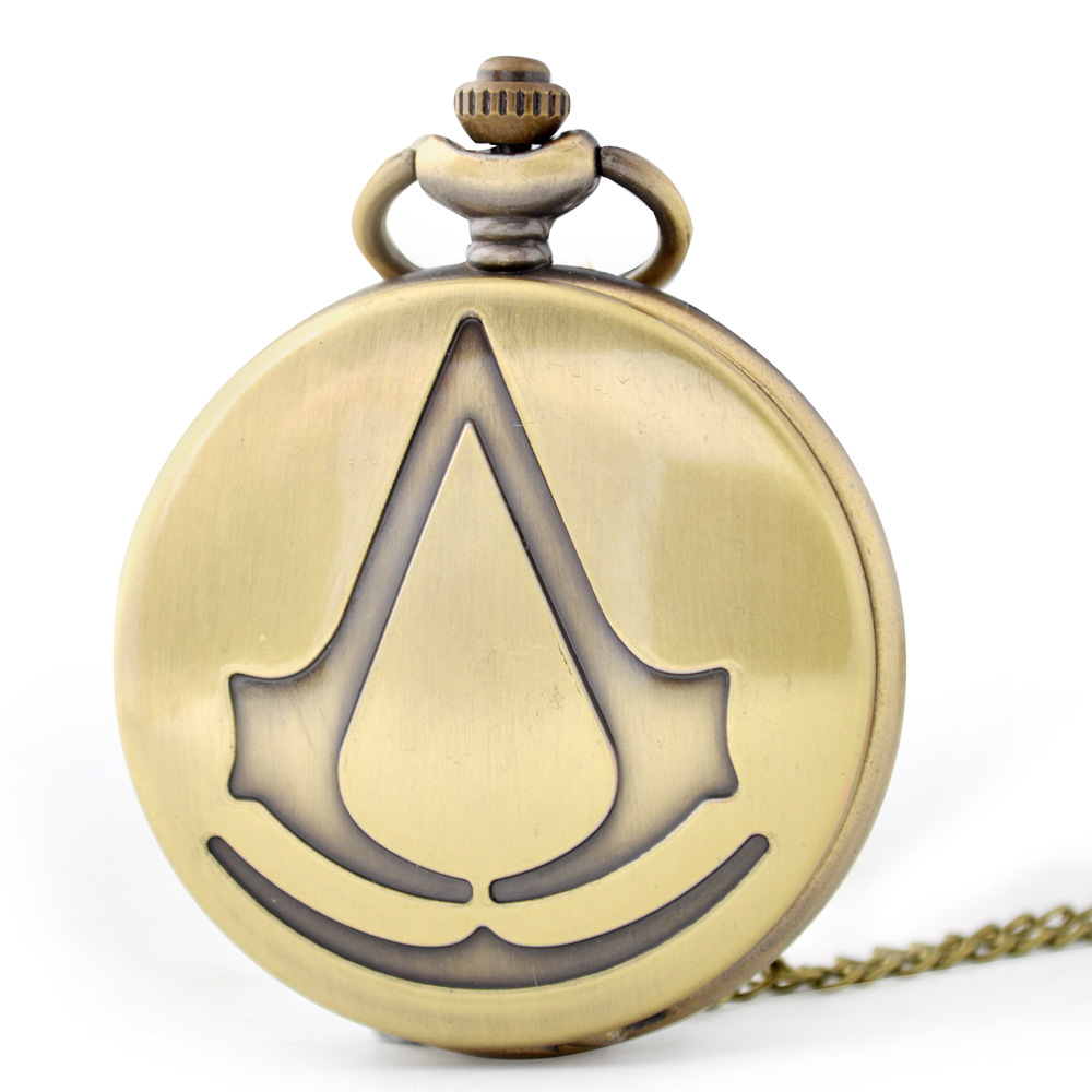 Summer Anime Cartoon Pocket Watch Avengers Quartz Watch Children's Necklace Pocket Watch Retro Flip Pocket Watch Wholesale