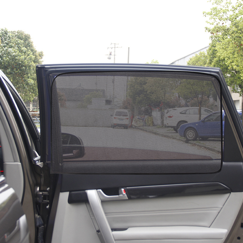 Magnetic Attraction Car Shade Curtain Strong Magnetic Adsorption Mesh Single Layer Thickened Encryption Mesh Fabric Sunscreen Breathable Curtain