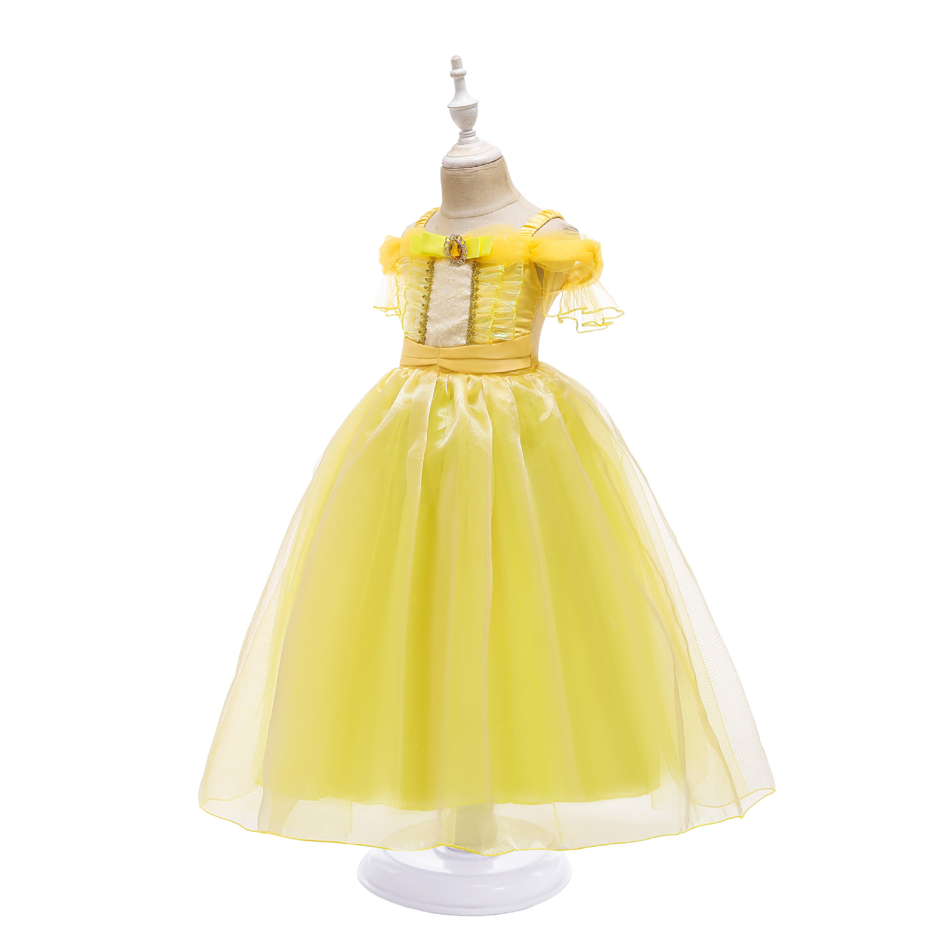 Bell Halloween Frozen Beauty and Beast princess Bell dress girls' holiday performance dress