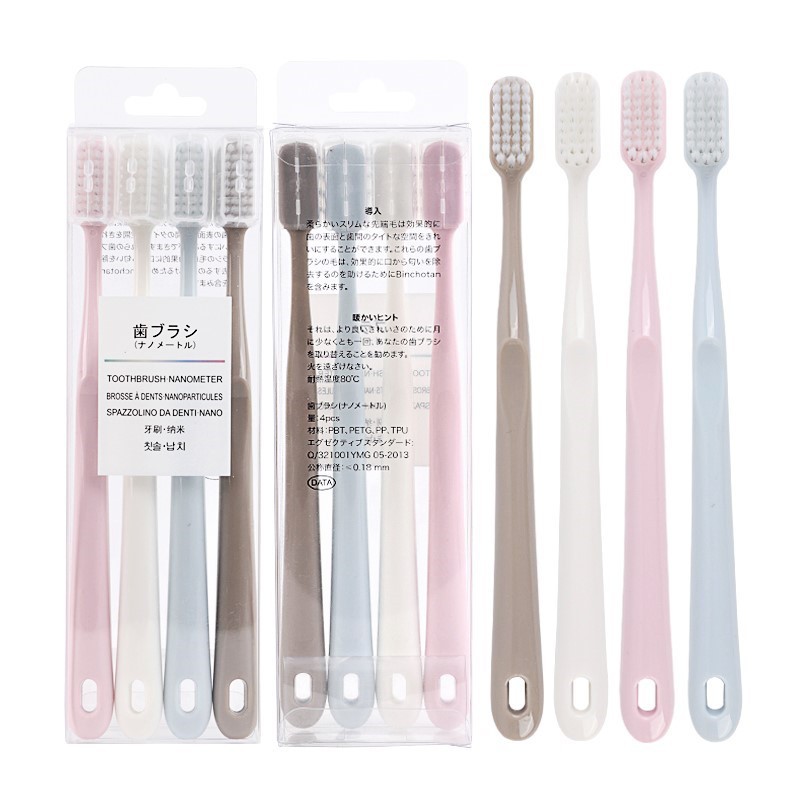 Japanese Macaron Nano Toothbrush Ceramic Handle Brush Handle Nano Soft Crystal Box Toothbrush Superior Product