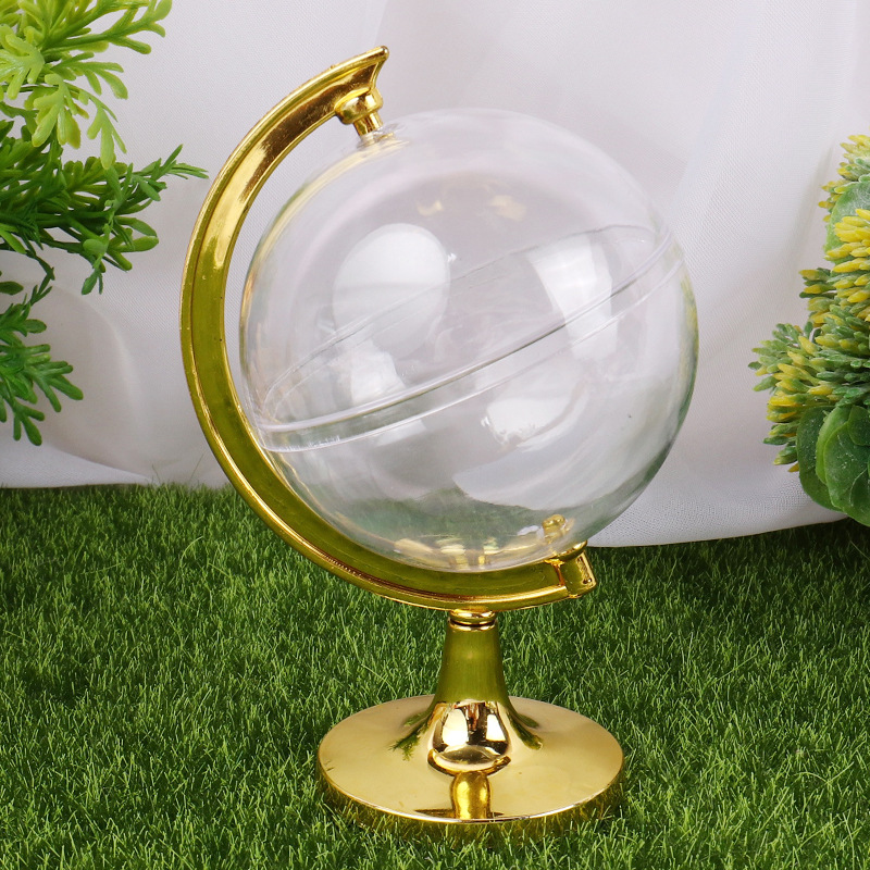 Creative candy box globe shape food grade plastic candy box storage box decoration box wedding supplies wholesale