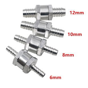 Gasoline diesel fuel pump one-way check valve 6/8/10/12 aluminum alloy one-way valve car and ship hand pump accessories