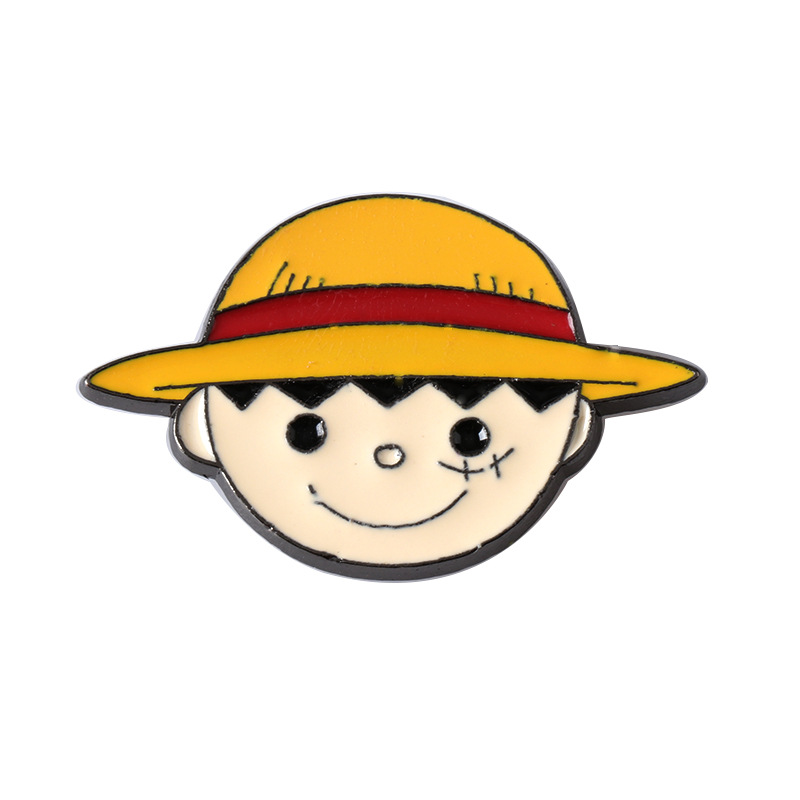 Фабричный магазин One Piece Lufei с соломенной шляпой Брошь Группа поддержки Металлическая мультяшная булавка Значок Сумка Украшение