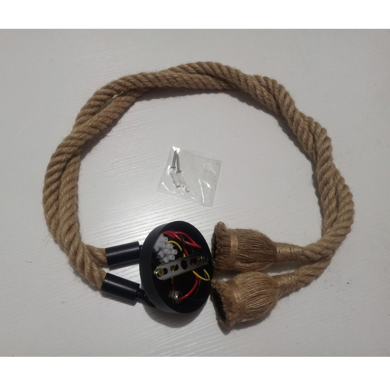 DIY лампа из пеньковой веревки ретро люстра из пеньковой веревки декоративная люстра креативная лампа из пеньковой веревки мульти-головная лампа для рукоделия