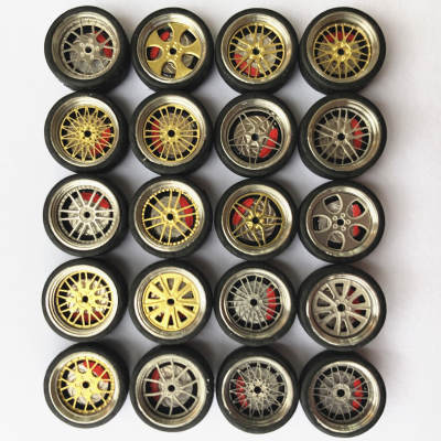 Hot Wheel duomei green light available 1/64 modified wheel caliper wheel hub with brake disc rubber tire 1:64