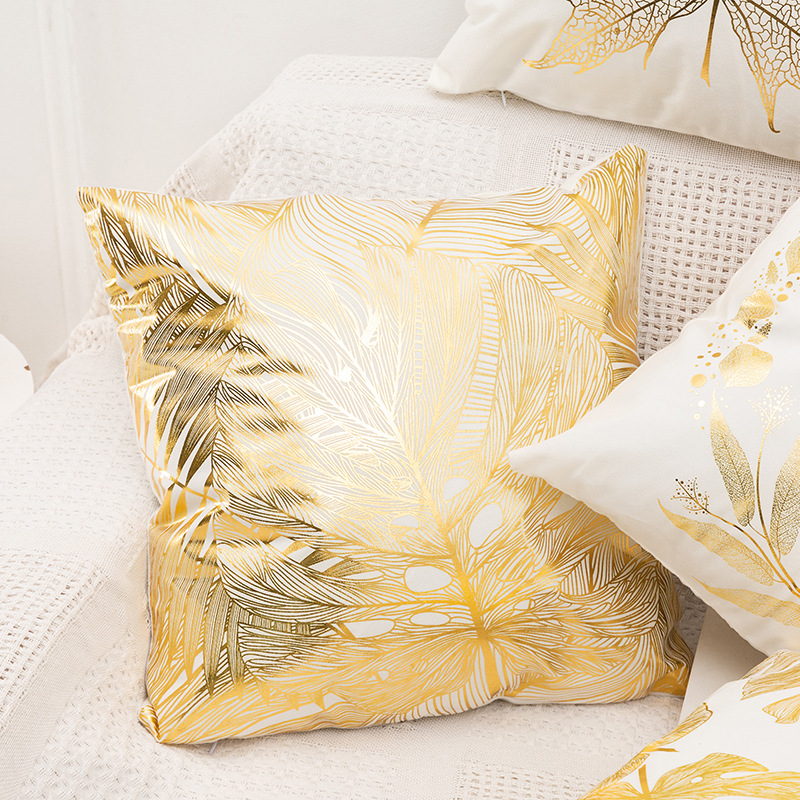 ins Nordic style Square short plush gilding pillow wholesale gilding sofa pillow car pillow a generation of hair
