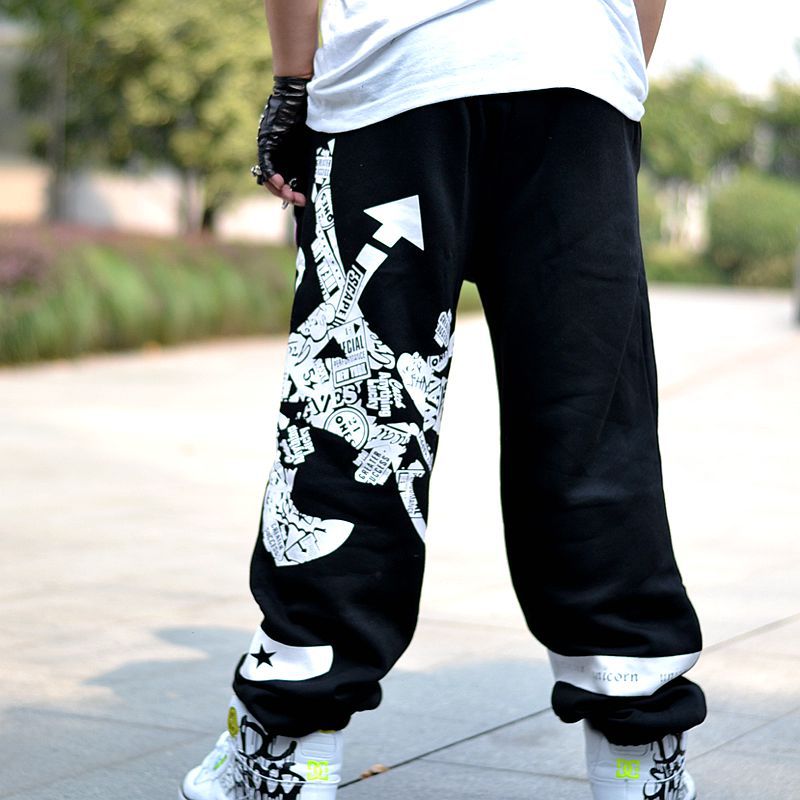 [K1503 European and American men's hip-hop hip-hop pants large size fashion pants large size pants loose