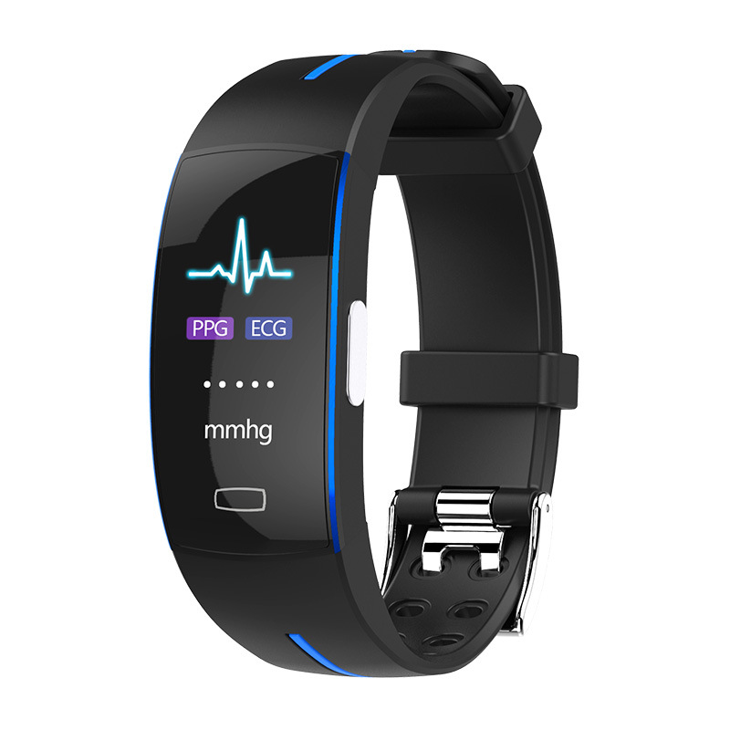 P3 color screen smart bracelet P3plus blood pressure real-time heart rate detection ECG + PPG ECG body temperature care relatives and friends