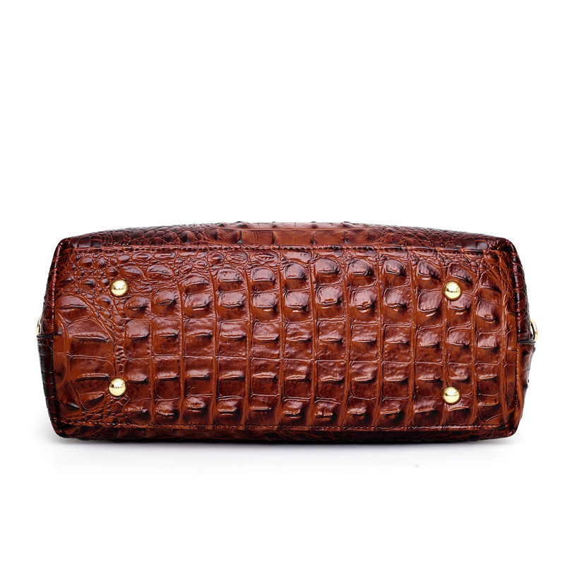 Style new ladies handbag European and American style fashion crocodile pattern ring shoulder diagonal bag manufacturers mixed color wholesale