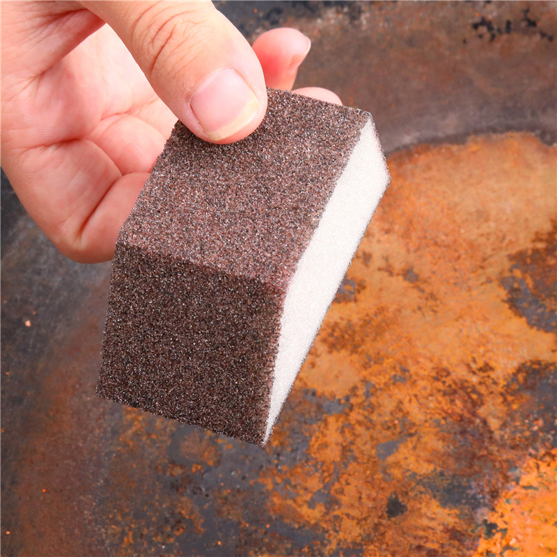 Emery sponge wipe for gaps and corners, decontamination and rust removal, kitchen cleaning brush, dishwashing brush