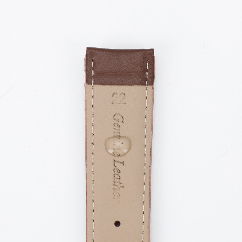 Factory wholesale watch strap genuine leather strap cowhide plain color soft waterproof sweat-proof watch accessories