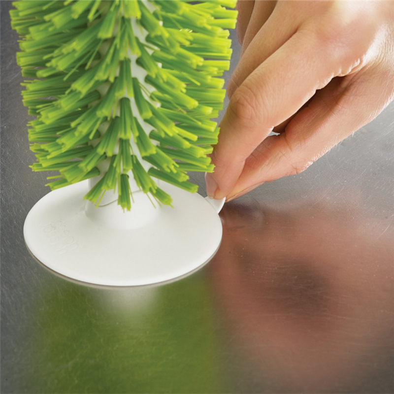 Factory sales kitchen vertical suction cup sink Cup brush glass cleaning brush tall red wine cup brush spot