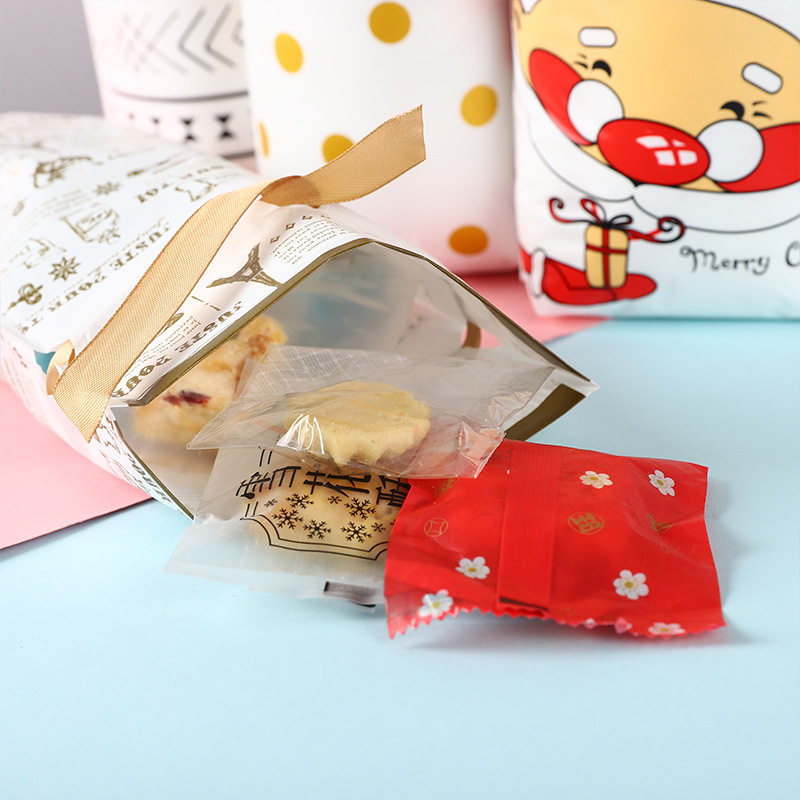 Ribbon drawstring bag Christmas gift bag nougat baking Halloween drawstring bag candy bag candy food bag